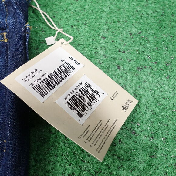 NWT FRANK AND OAK CYNDI STRAIGHT FIT DENIM BLUE JEANS WOMENS SIZE 24 NEW! - Picture 4 of 12